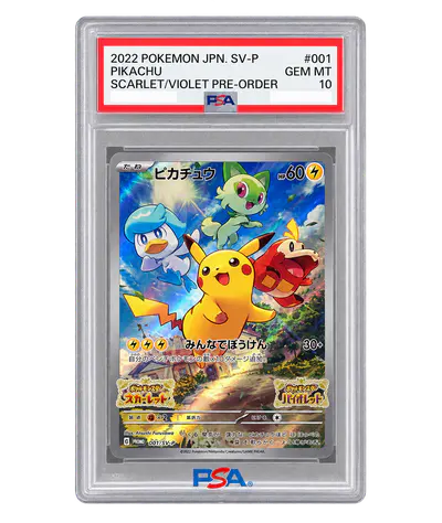 Pikachu 001/SV-P Promo Karmesin & Purpur Promokarten Japanisch PSA 10